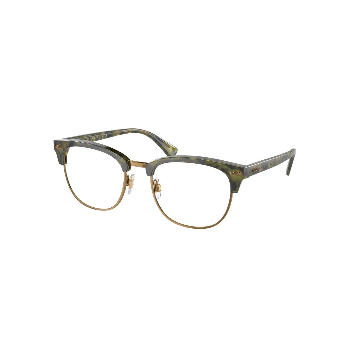 Óculos de Grau Polo Ralph Lauren 0PH2277 5436 54 Acetato Verde Mesclado