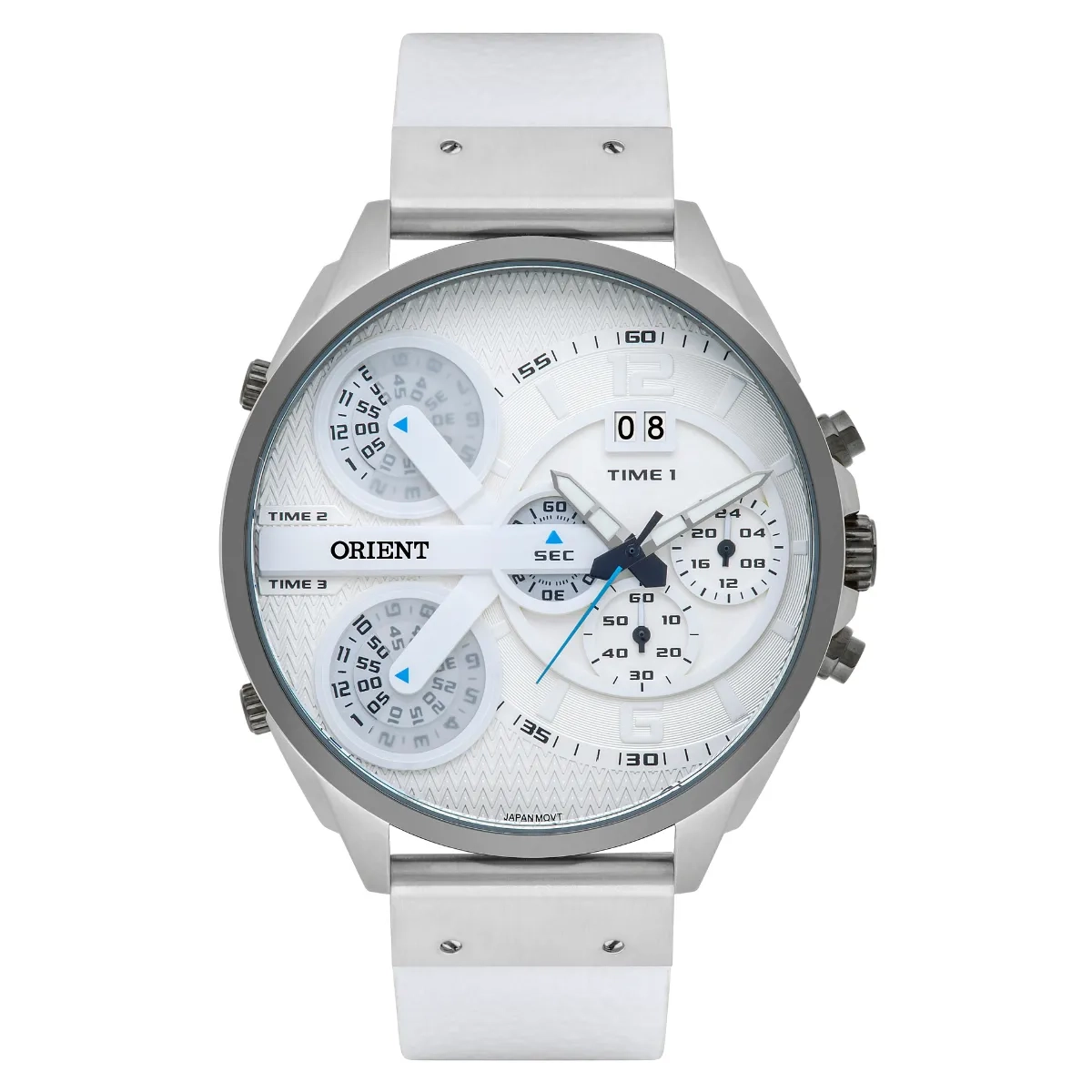 Relógio Orient XL Cronógrafo Masculino - MBSCT005 S2BX Branco
