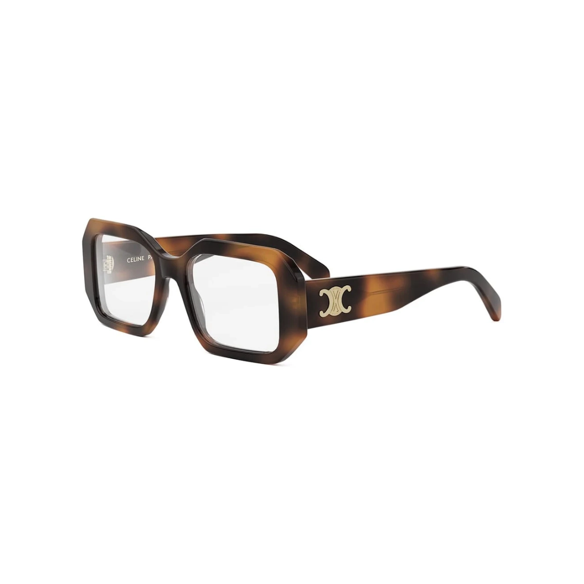Óculos de Grau Celine Triomphe CL50155I_53053 Acetato Marrom Mesclado