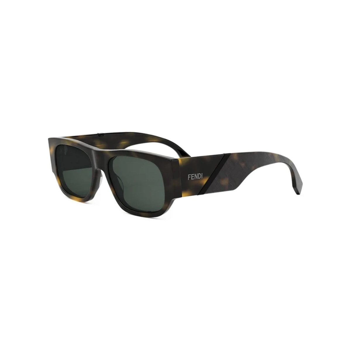 Óculos de Sol Fendi FE40156I_5452N Acetato Marrom Mesclado com lentes na cor Verde