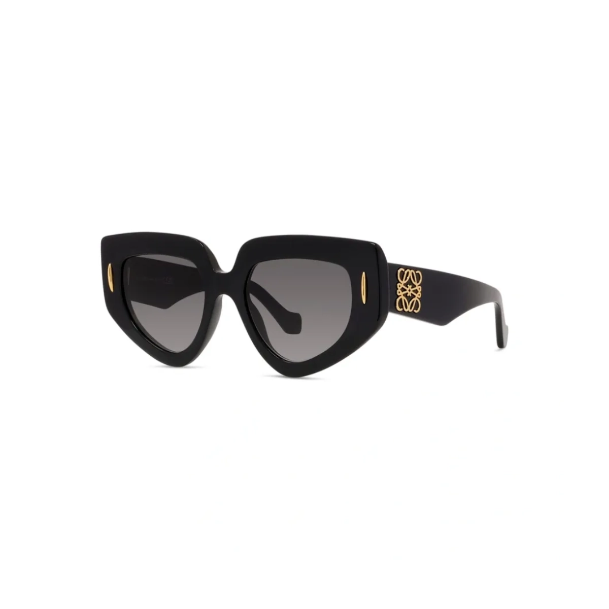 Óculos de Sol Loewe LW40155I_5101B Acetato Preto com lentes na cor Cinza