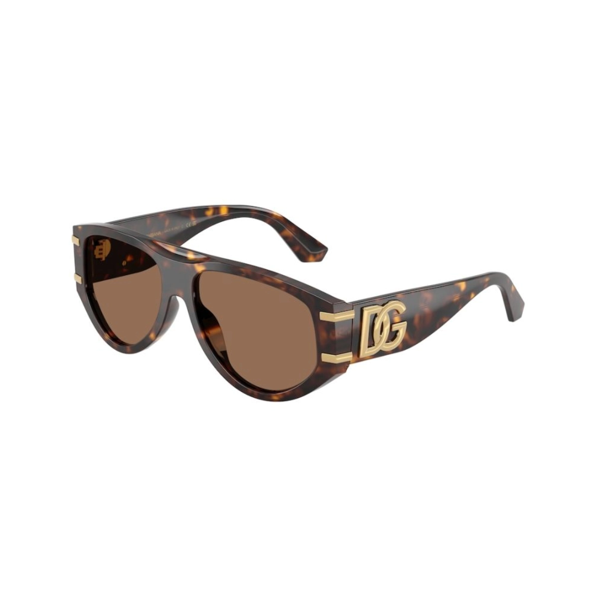 Óculos de Sol Dolce & Gabbana 0DG4499 502/7357 Acetato Marrom Mesclado com lentes na cor Marrom