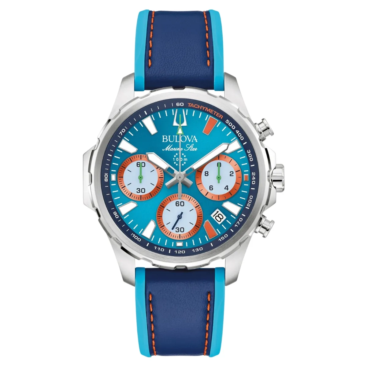 Relógio Bulova Marine Star Team Miami E1 Cronógrafo - 96B460N Azul