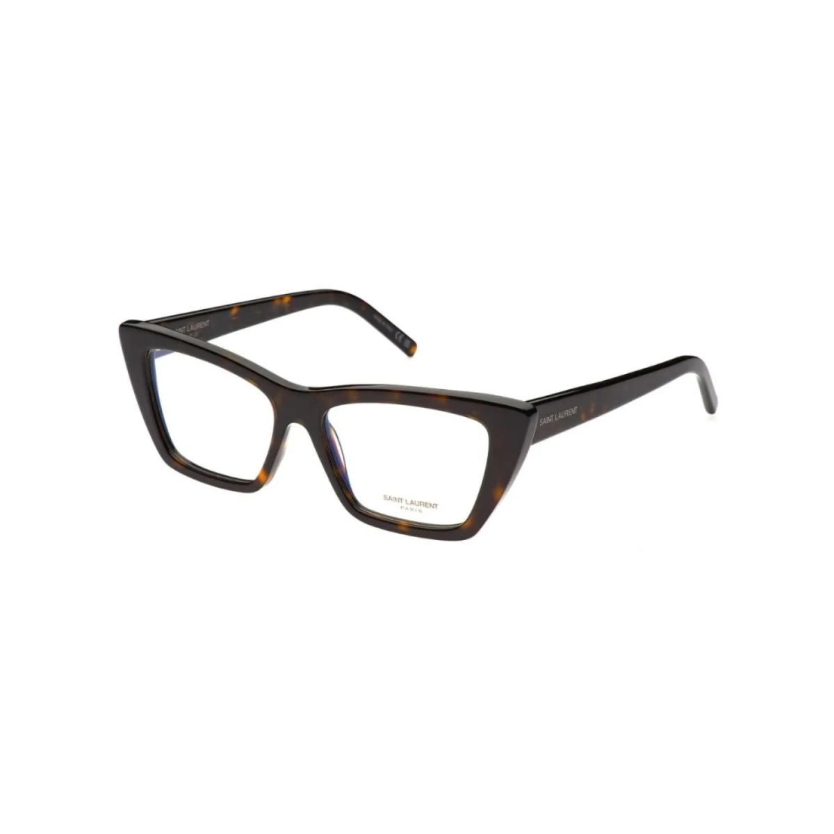 Óculos de Grau Saint Laurent SL 276 MICA OPT-004 53 Acetato Marrom Mesclado