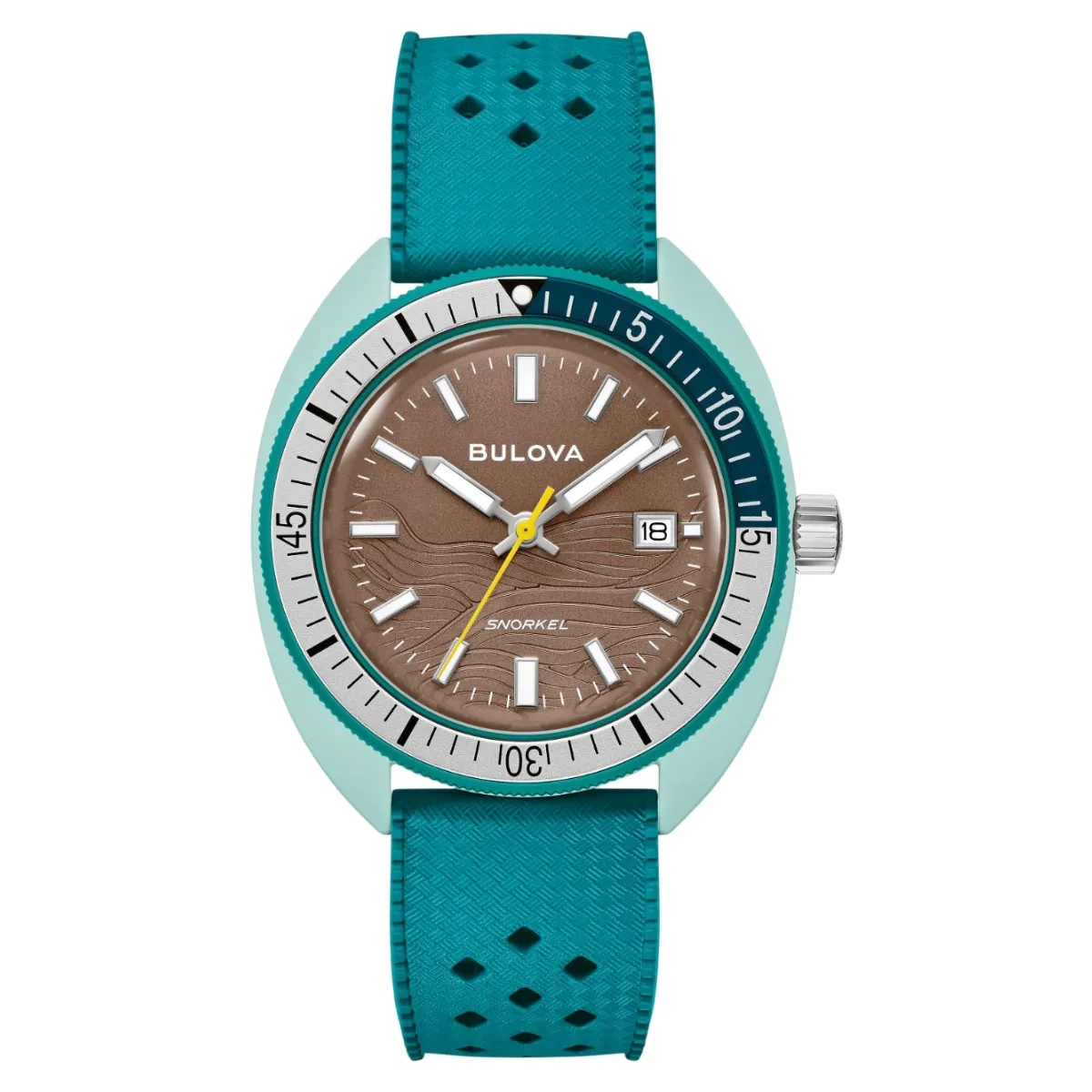 Relógio Bulova Snorkel Sea turtle Oceanographer - 98B446N Marrom