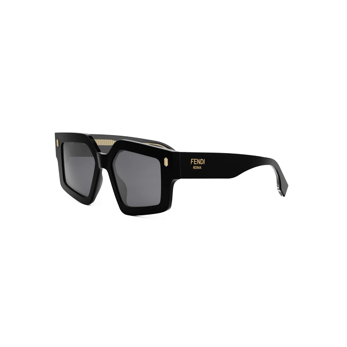 Óculos de Sol Fendi FE40162I_5201A Acetato Preto com lentes na cor Cinza