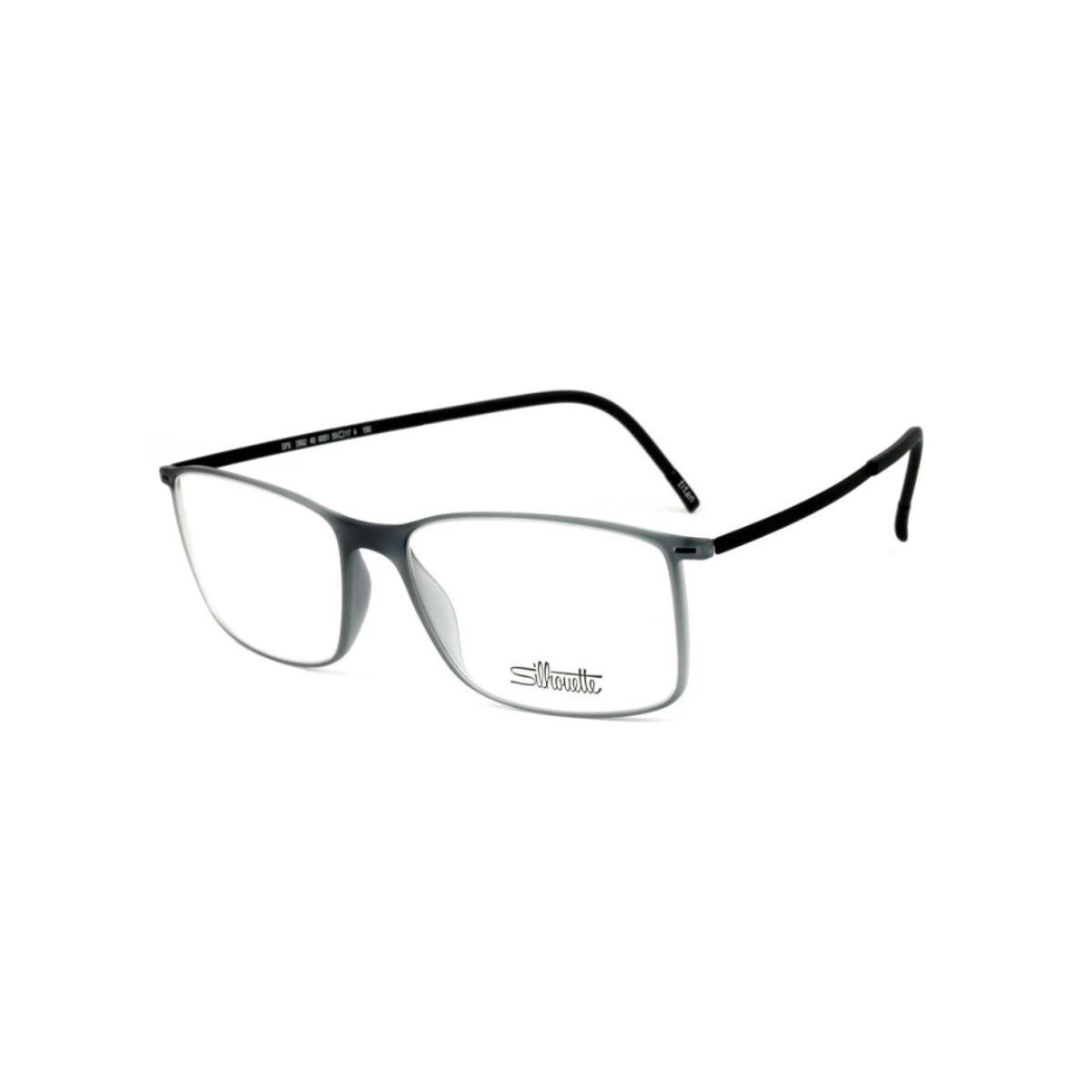 Óculos de Grau Silhouette Urban Lite 2902/40 6051 55/17 Acetato Cinza Fosco