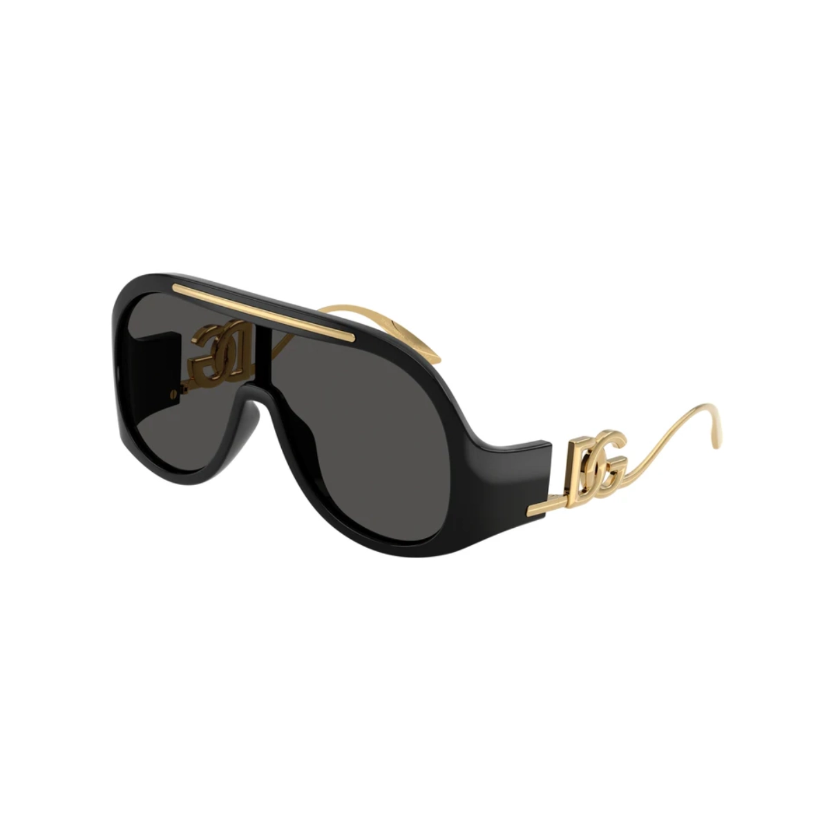 Óculos de Sol Dolce & Gabbana 0DG6202 501/8728 Acetato Preto com lentes na cor Cinza Escuro