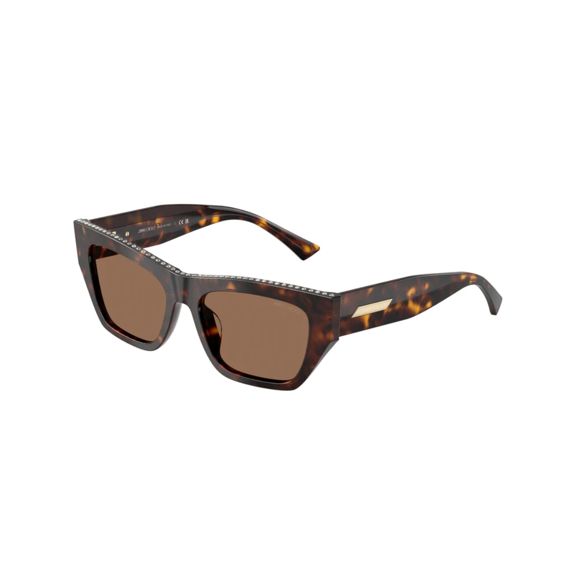 Óculos de Sol Jimmy Choo 0JC5035B 50027354 Acetato Marrom Mesclado com lentes na cor Marrom