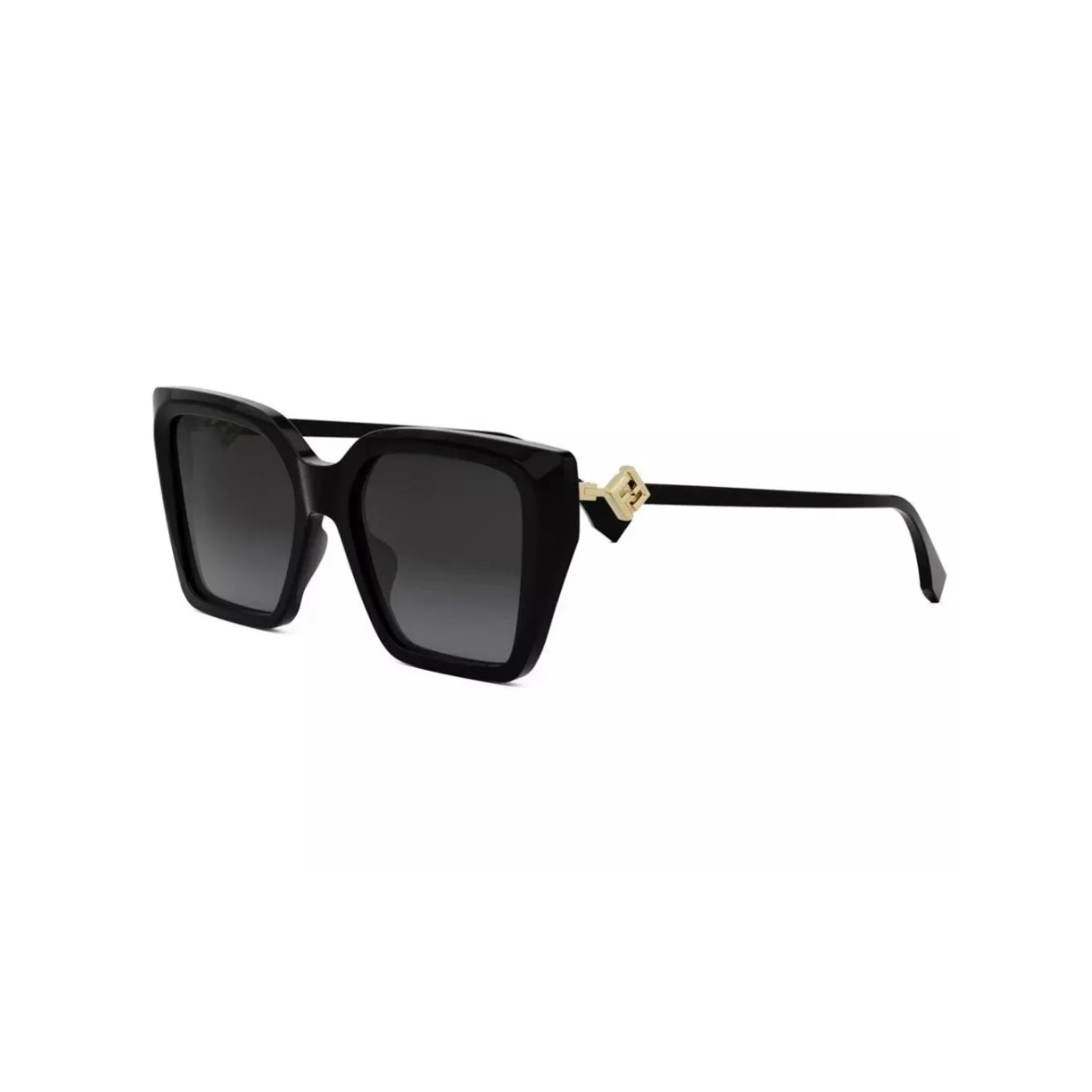 Óculos de Sol Fendi FE40161I_5401B Acetato Preto com lentes na cor Cinza Degradê