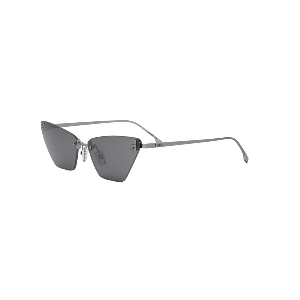 Óculos de Sol Fendi FE40160US_5714A Metal Cinza com lentes na cor Cinza