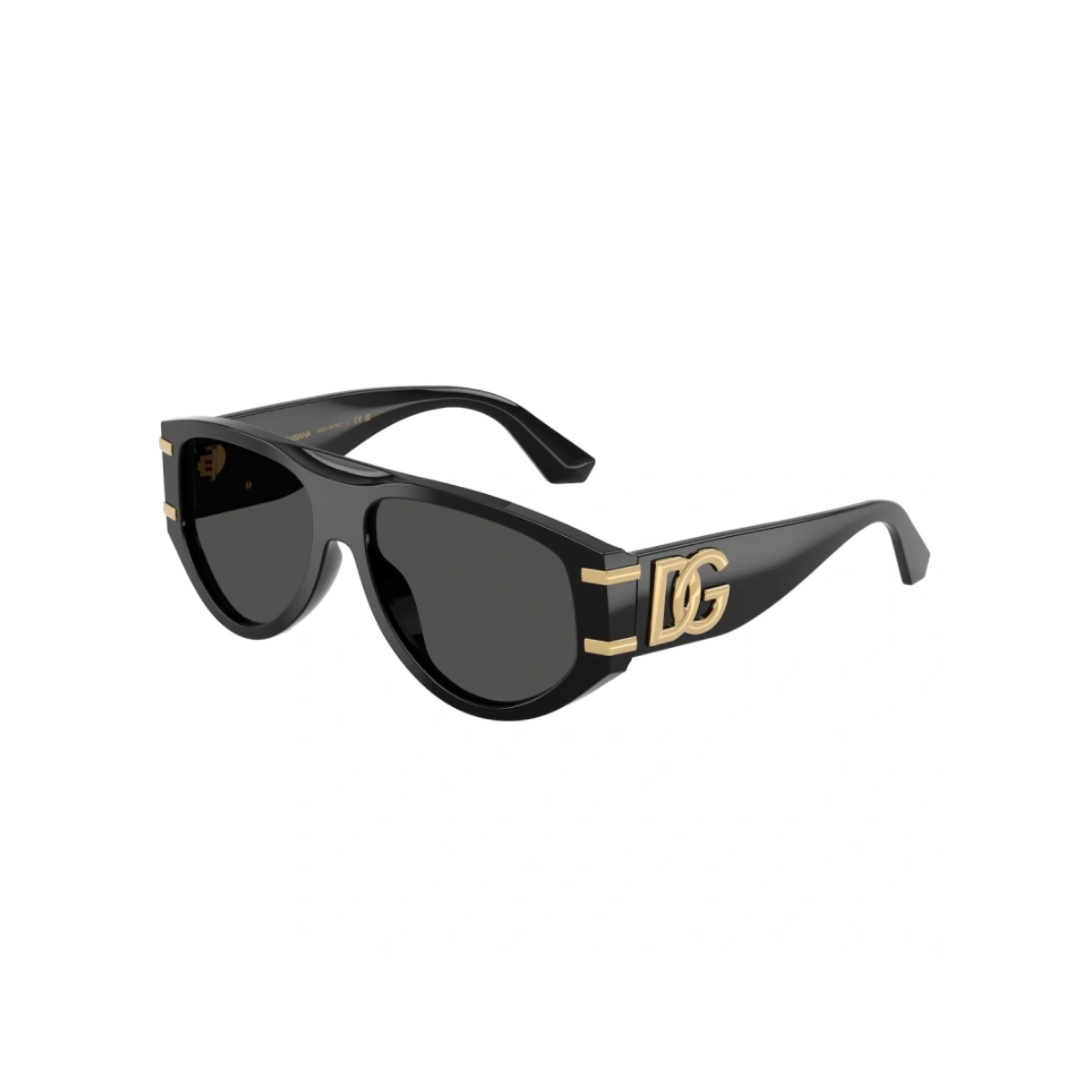 Óculos de Sol Dolce & Gabbana 0DG4499 501/8757 Acetato Preto com lentes na cor Cinza