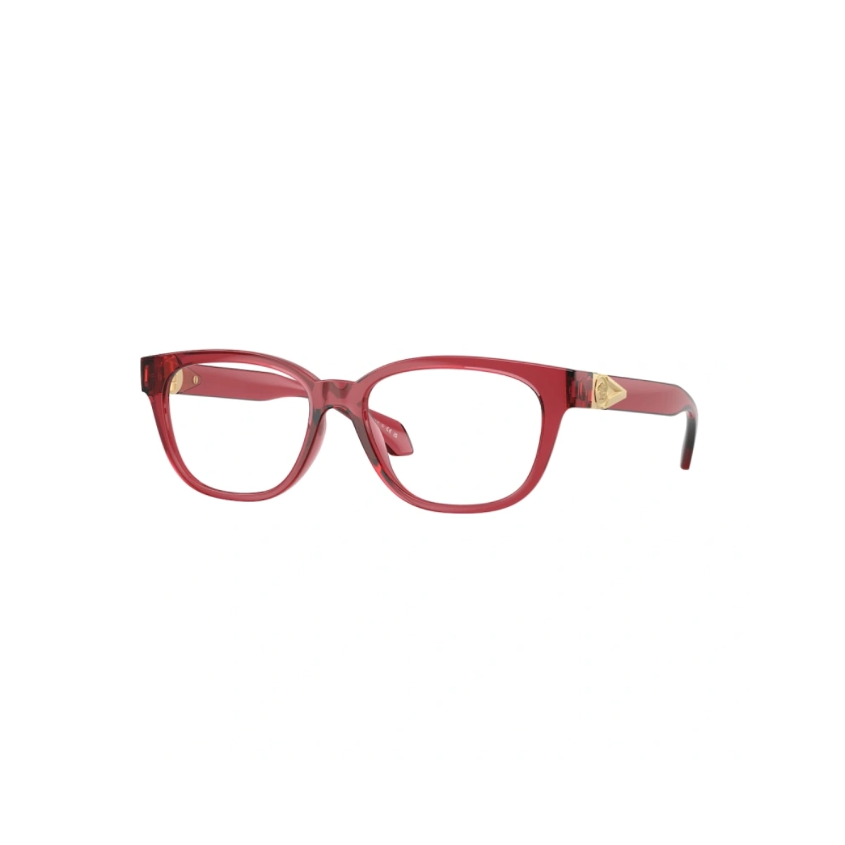 Óculos de Grau Versace 0VE3376U 5523 53 Acetato Vermelho Transparente