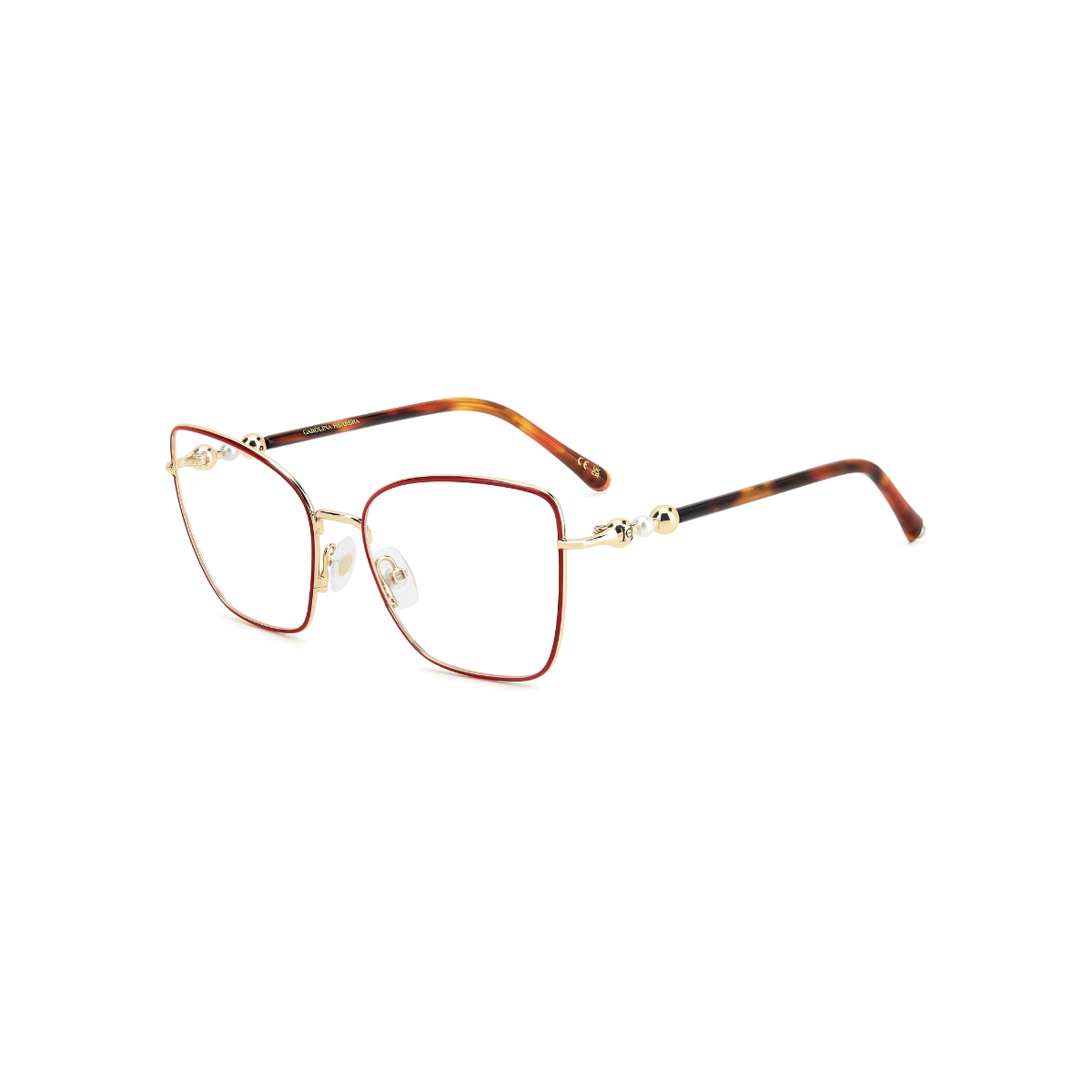 Óculos de Grau Carolina Herrera HER 0321 AU2 5617 R Metal Dourado e Vermelho