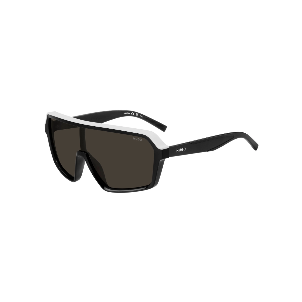 Óculos de Sol Hugo Boss HG 1334/G/S 80S 99IR S Acetato Preto e Branco com lentes na cor Cinza