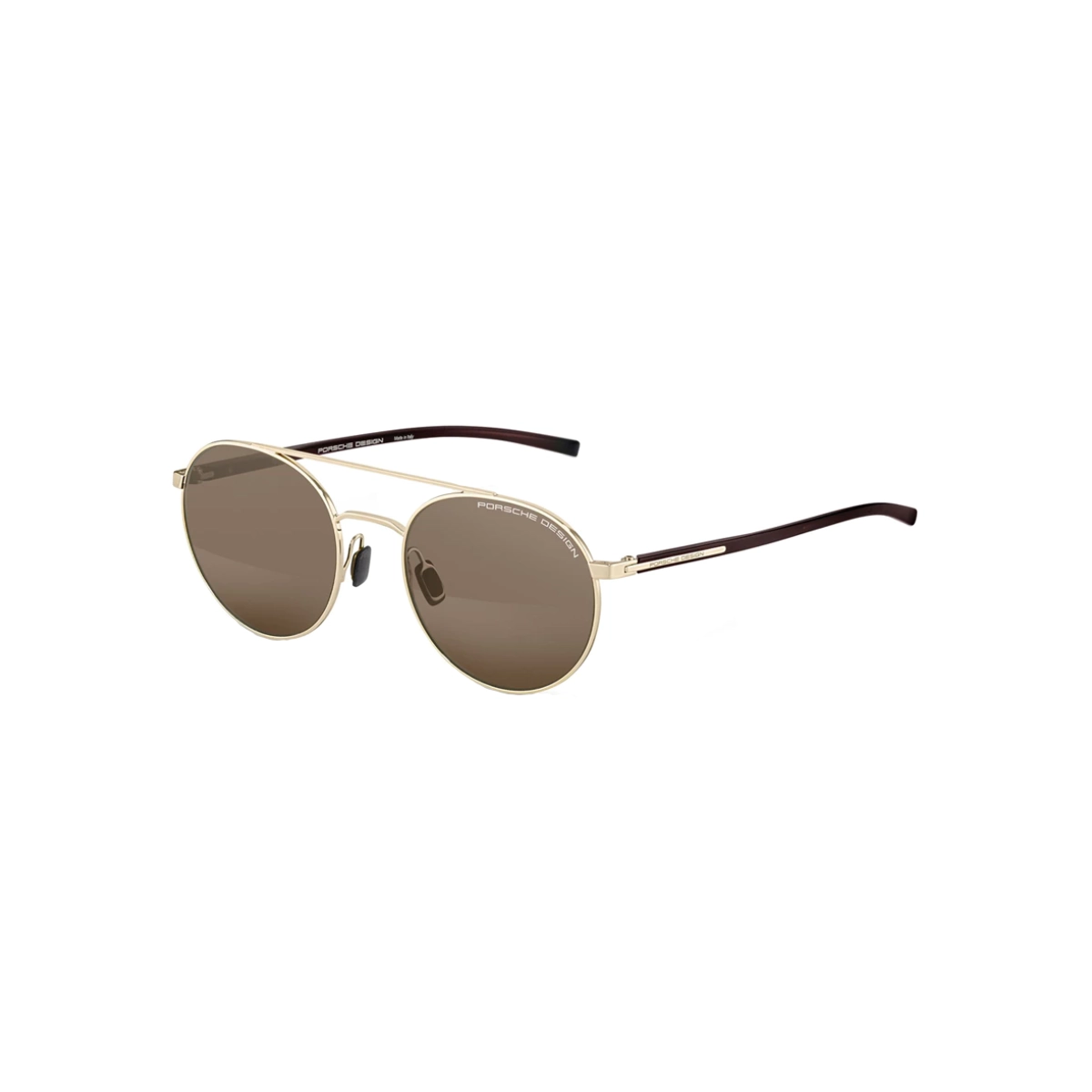 Óculos de Sol Porsche Design P8932 54C Metal Dourado com lentes na cor Marrom