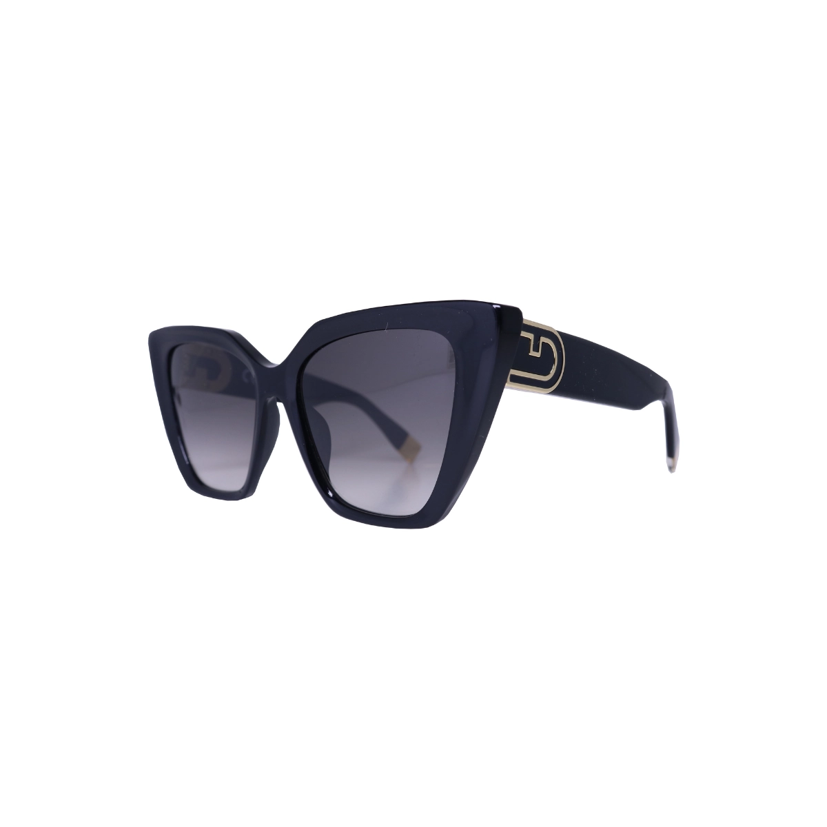Óculos de Sol Furla SFU879 540700 Acetato Preto com lentes na cor Fumê Degradê