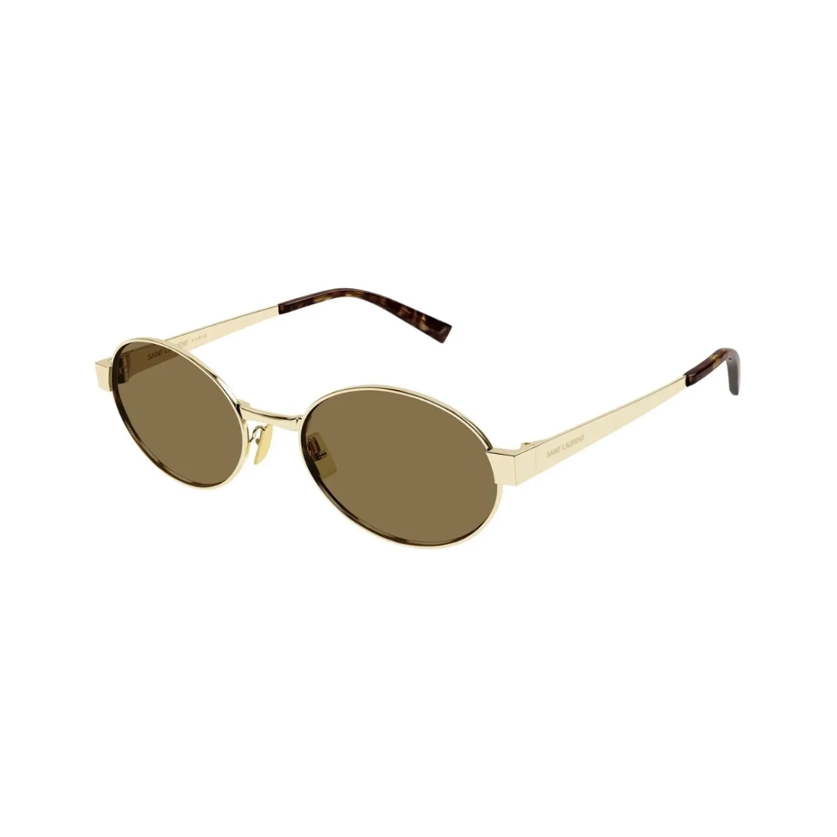 Óculos de Sol Saint Laurent SL 692-004 55 Metal Dourado com lentes na cor Marrom