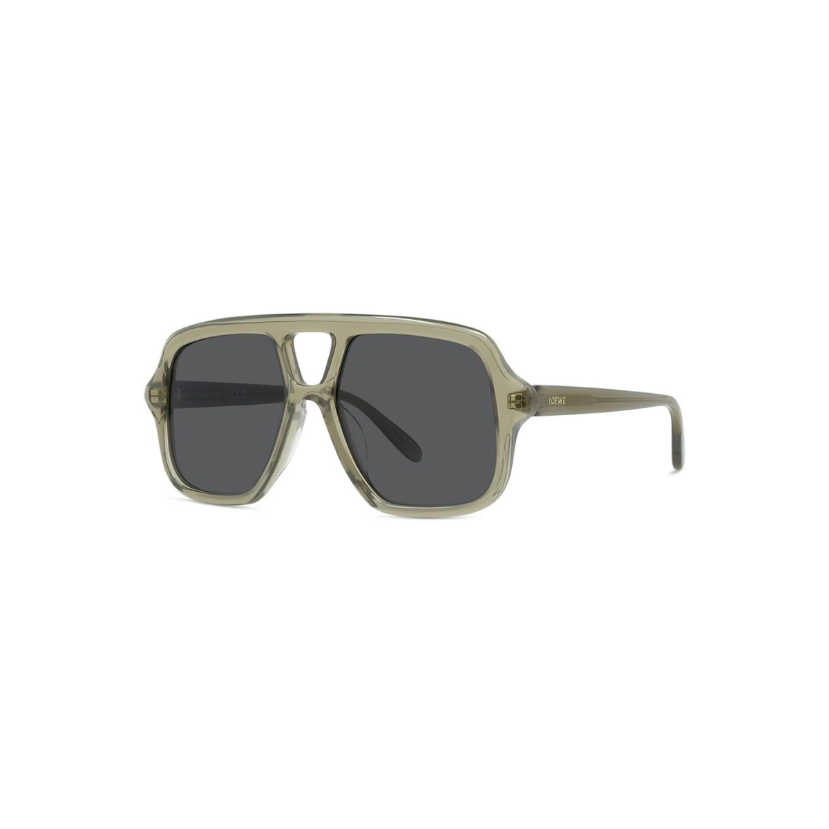 Óculos de Sol Loewe LW40161U_5496A Acetato Verde com lentes na cor Cinza