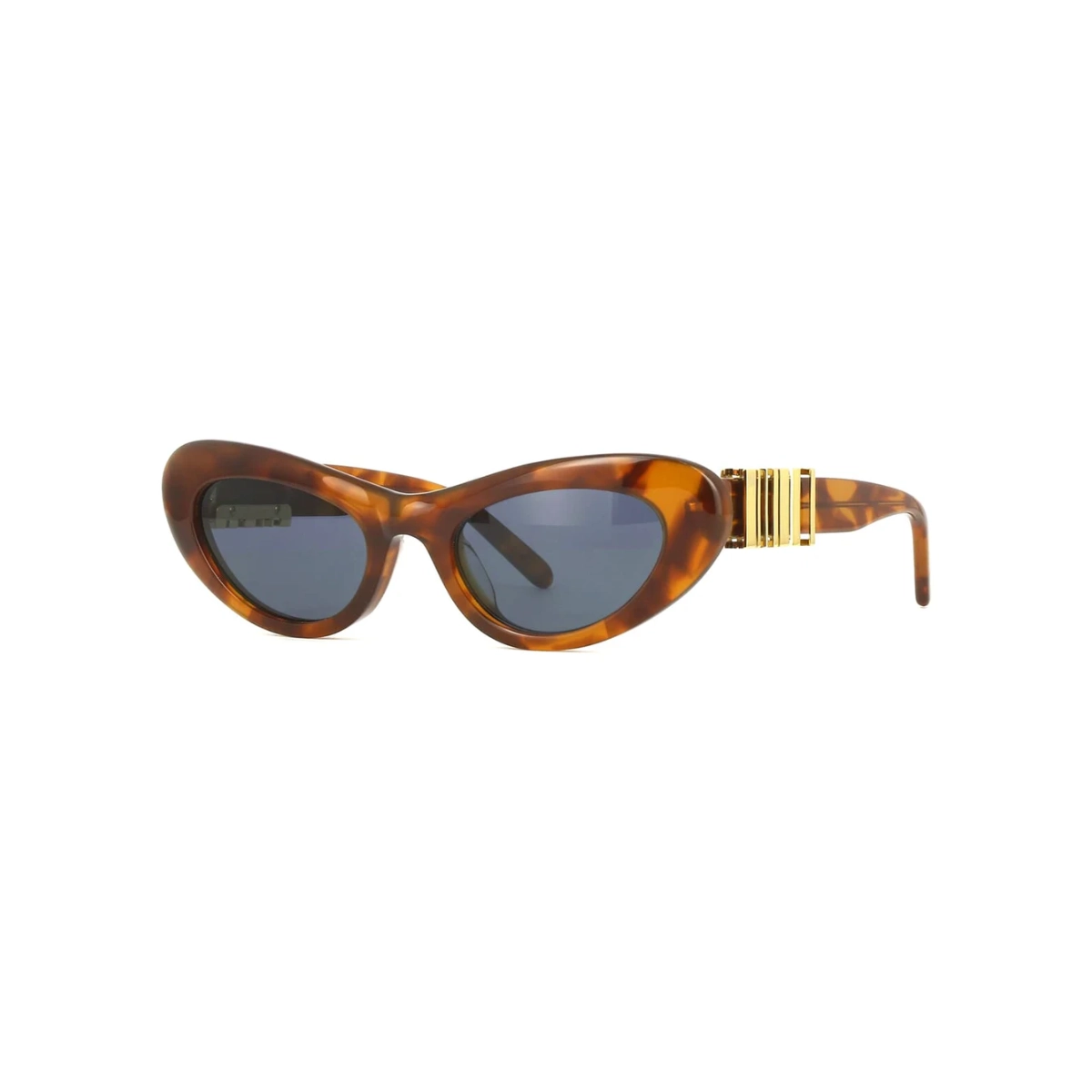 Óculos de Sol Loewe LW40156U_5253V Acetato Marrom Mesclado com lentes na cor Azul