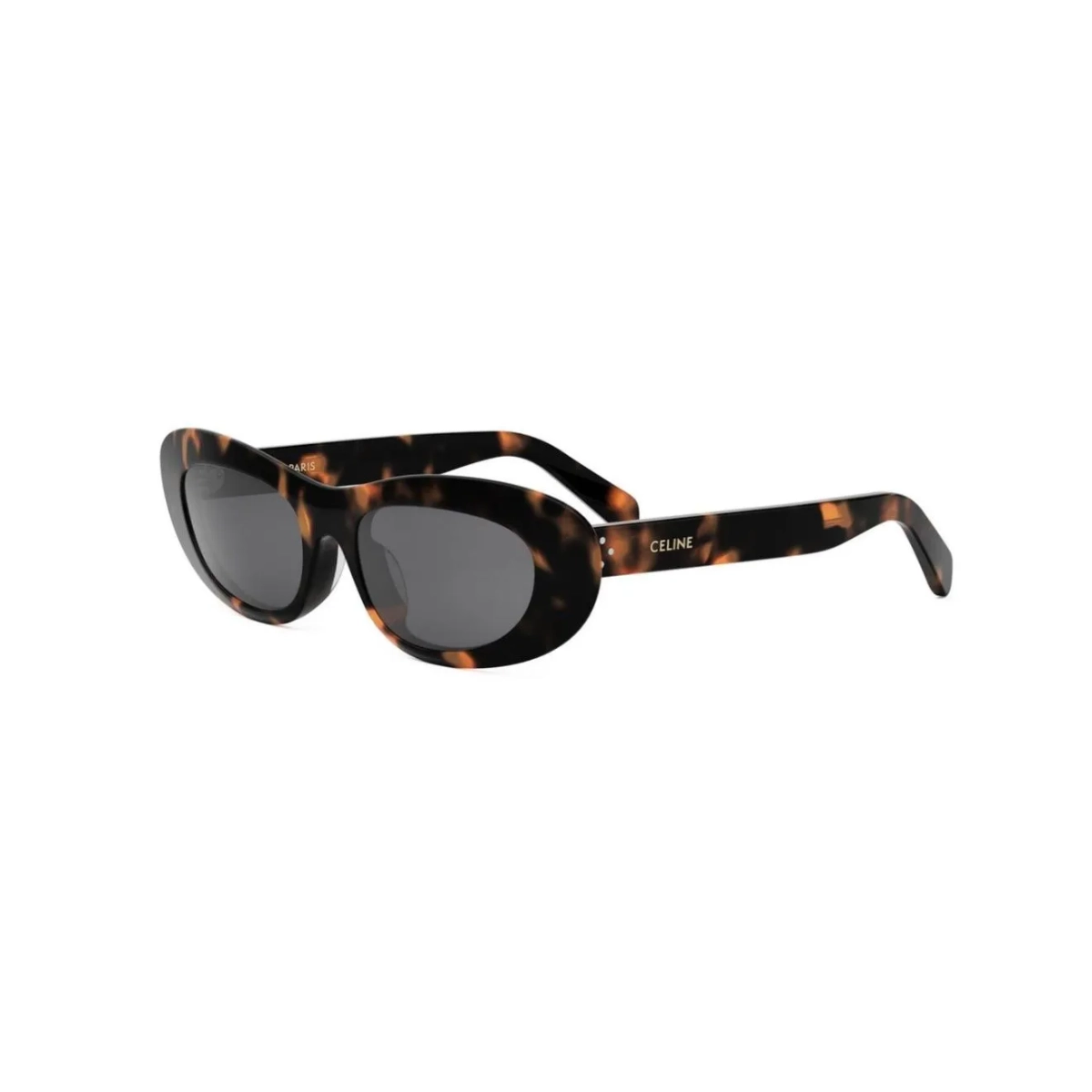 Óculos de Sol Celine CL40310U_5452A Acetato Marrom Mesclado com lentes na cor Fumê
