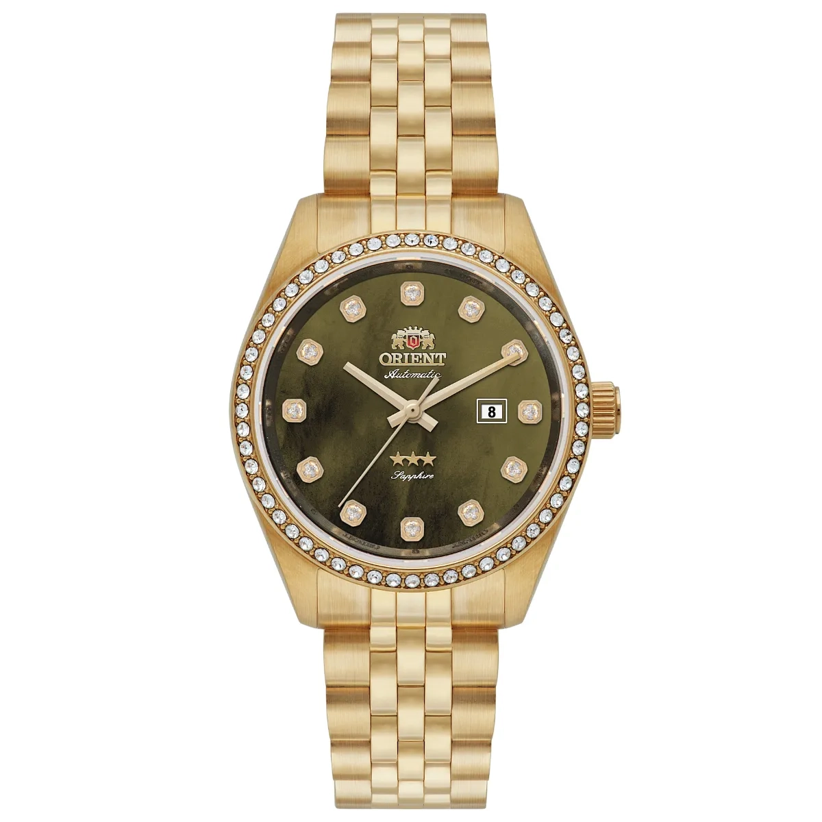 Relógio Orient Automático 3 Estrelas Feminino - NH5GG001 E1KX Verde