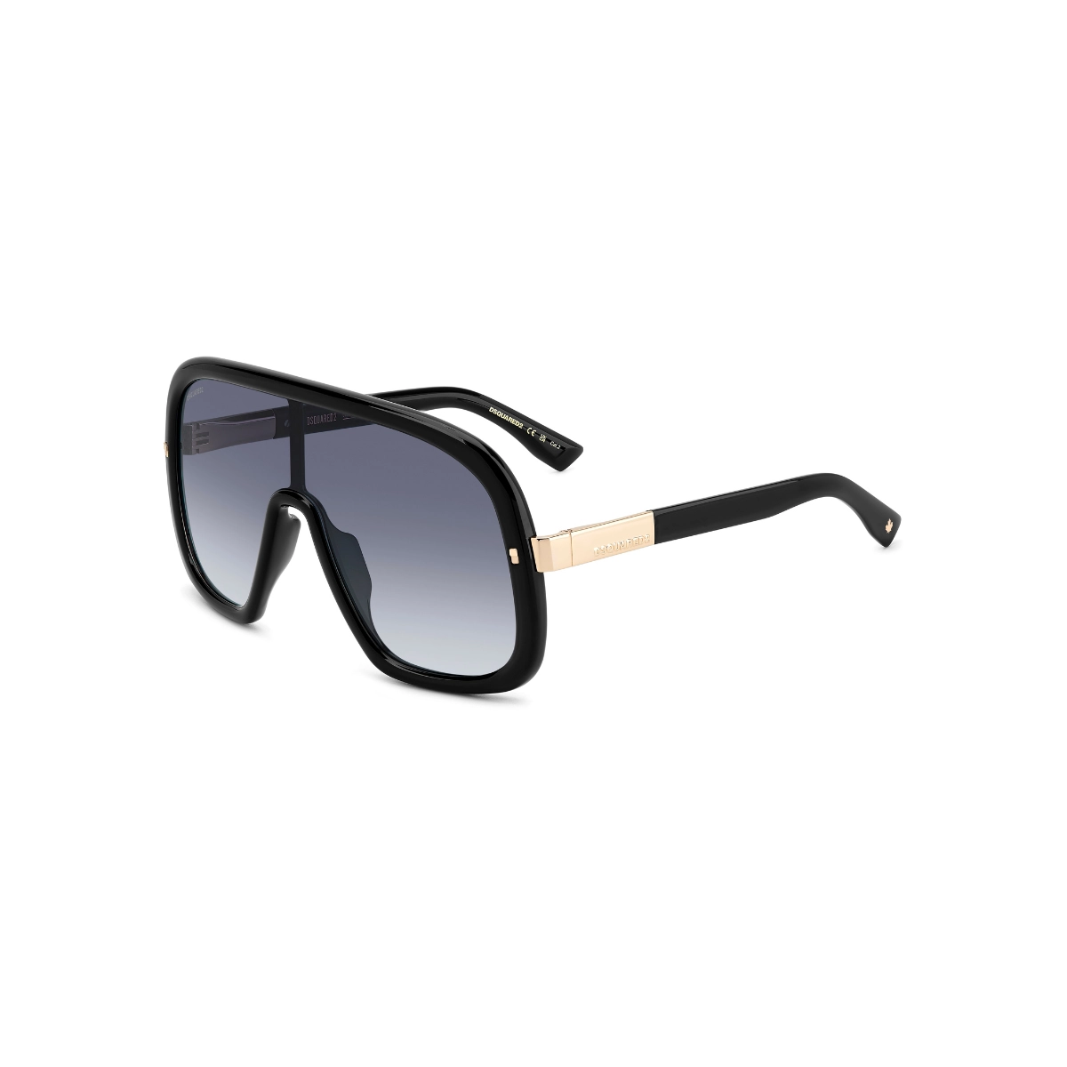 Óculos de Sol Dsquared2 D2 0119/S 807 9908 Acetato Preto com lentes na cor Azul Degradê