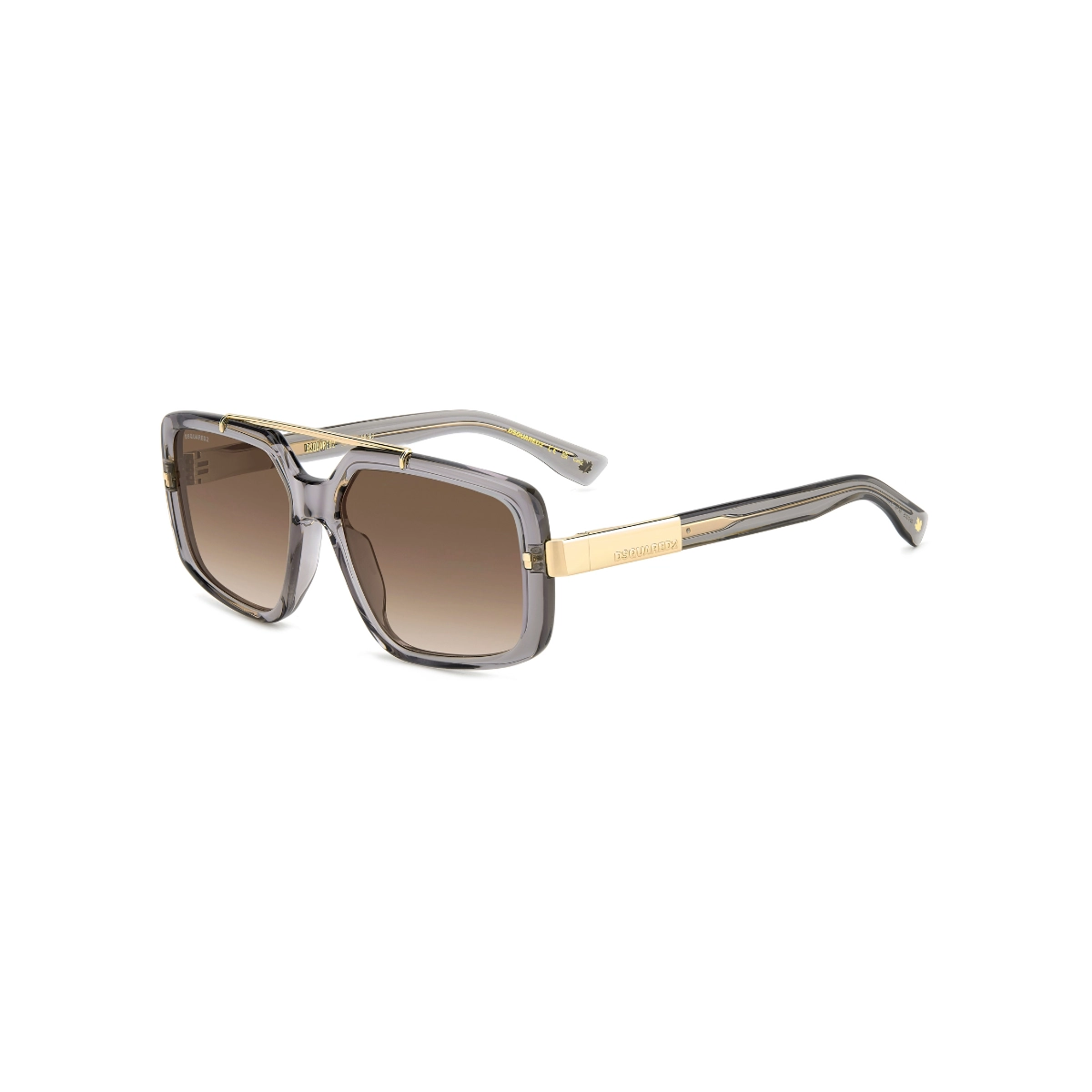 Óculos de Sol Dsquared2 D2 0120/S KB7 57HA Acetato Cinza com lentes na cor Marrom Mesclado