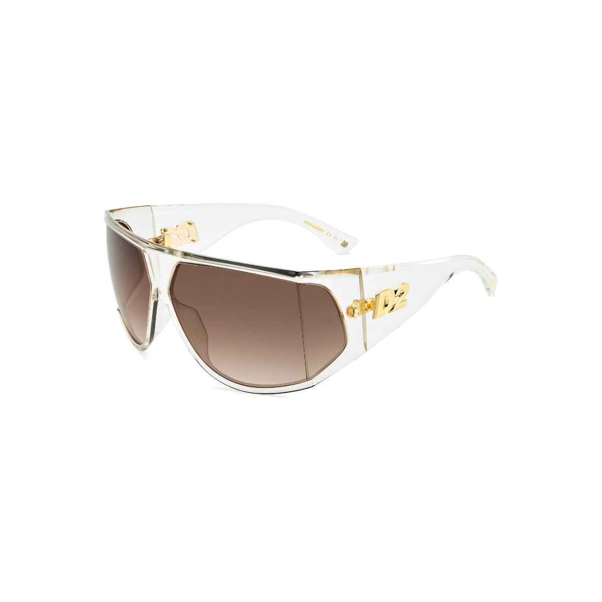 Óculos de Sol Dsquared2 D2 0124/S 900 75HA Acetato Transparente com lentes na cor Marrom Degradê