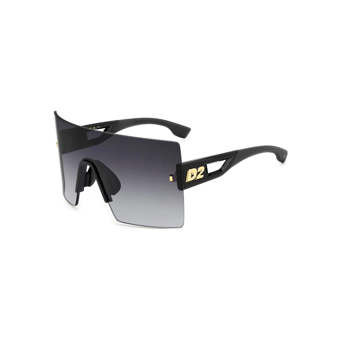 Óculos de Sol Dsquared2 D2 0126/S 807 999O Acetato Preto com lentes na cor Cinza Degradê