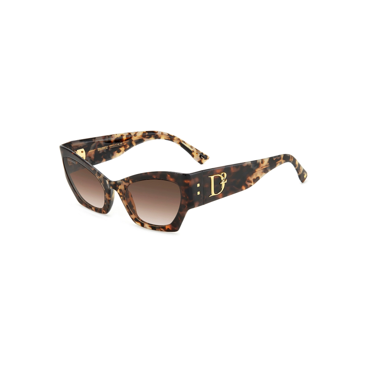 Óculos de Sol Dsquared2 D2 0132/S ACI 55HA Acetato Marrom Mesclado com lentes na cor Marrom Degradê