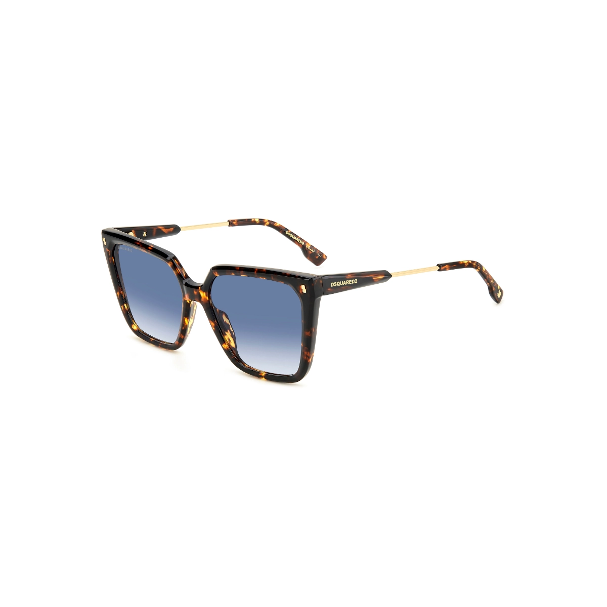 Óculos de Sol Dsquared2 D2 0135/S 086 5708 Acetato Marrom Mesclado com lentes na cor Azul Degradê