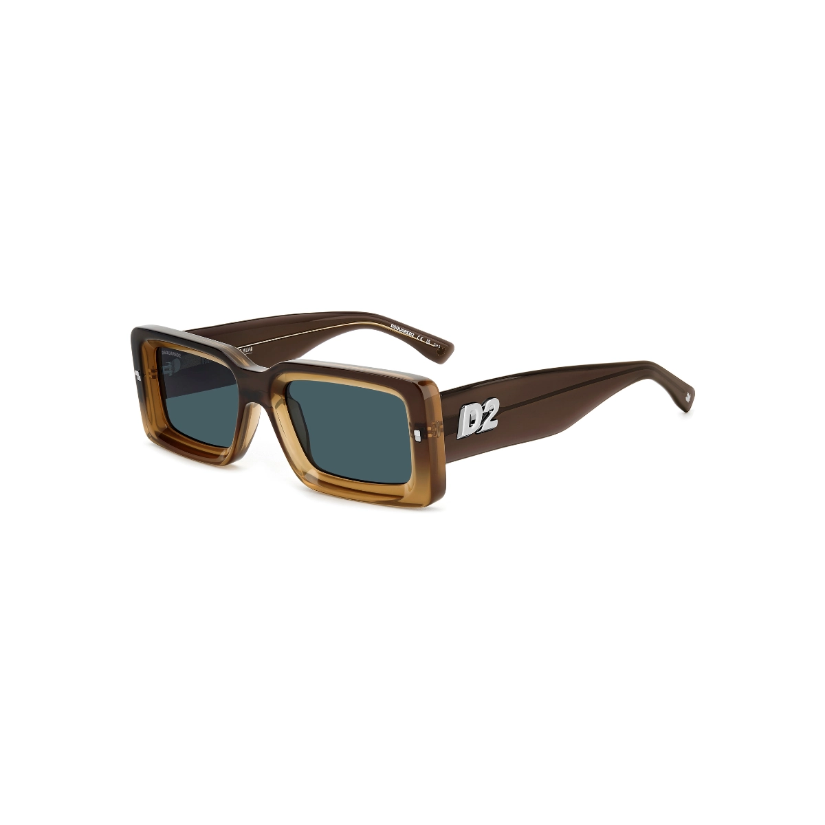 Óculos de Sol Dsquared2 D2 0142/S 9EN 52KU Acetato Marrom com lentes na cor Azul