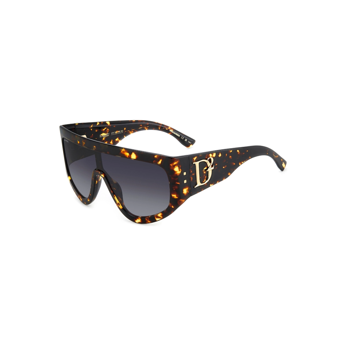 Óculos de Sol Dsquared2 D2 0149/S 086 999O Acetato Marrom Mesclado com lentes na cor Cinza Degradê