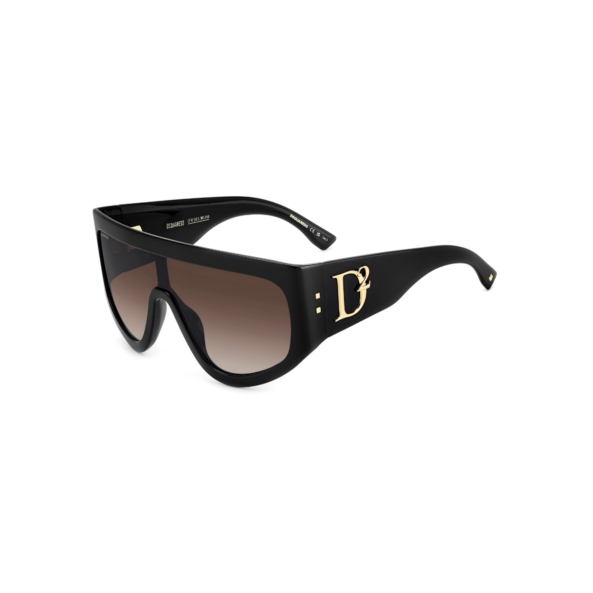Óculos de Sol Dsquared2 D2 0149/S 807 99HA Acetato Preto com lentes na cor Marrom Mesclado