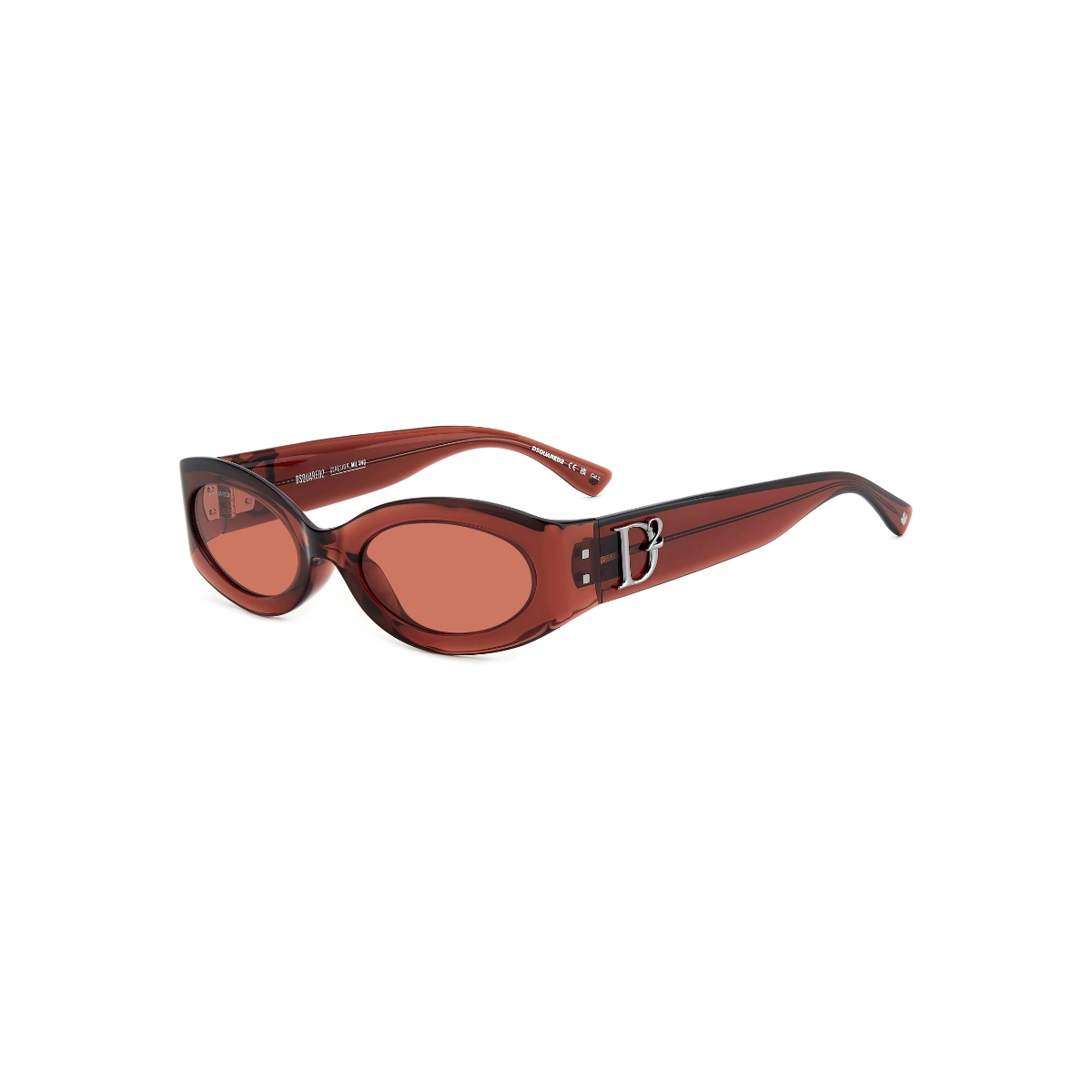 Óculos de Sol Dsquared2 D2 0150/G/S C9A 54U1 Acetato Vermelho com lentes na cor Rosa