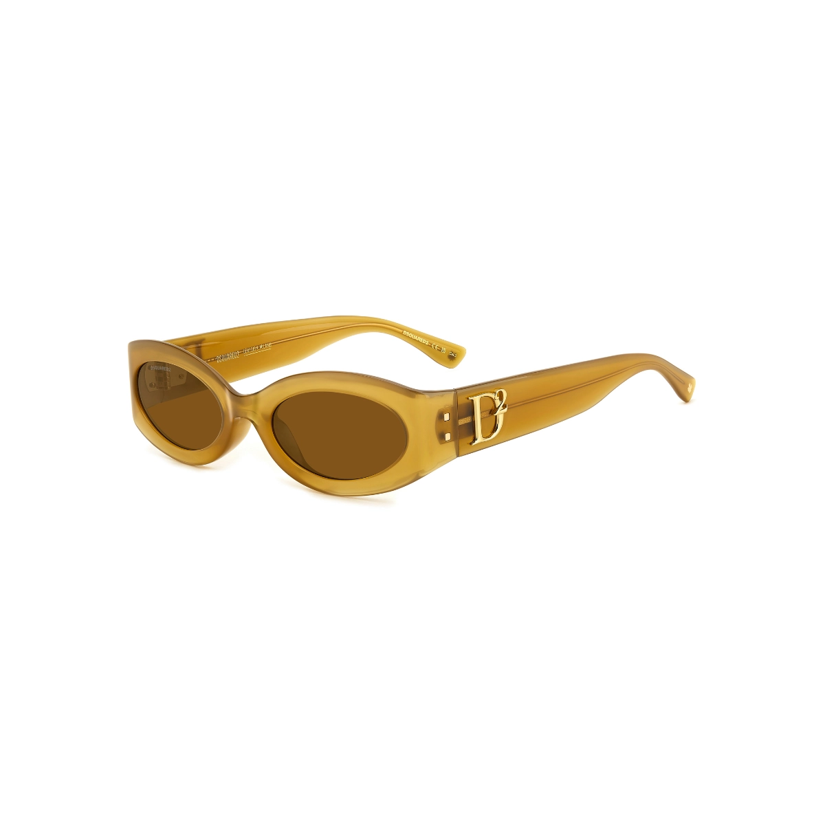 Óculos de Sol Dsquared2 D2 0150/G/S FMP 5470 Acetato Amarelo com lentes na cor Marrom