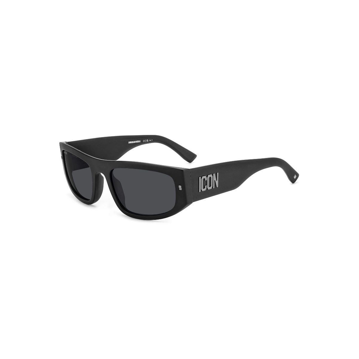 Óculos de Sol Dsquared2 ICON 0016/S 003 57IR Acetato Preto com lentes na cor Cinza