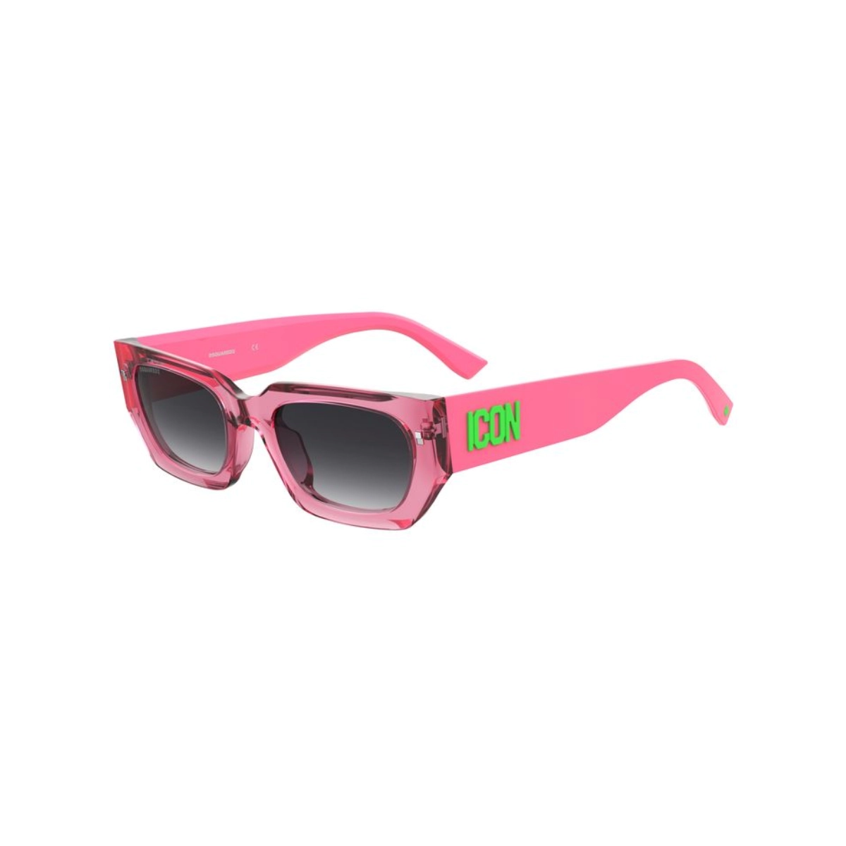 Óculos de Sol Dsquared2 ICON 0017/S 67T539O Acetato Rosa com lentes na cor Cinza Degradê