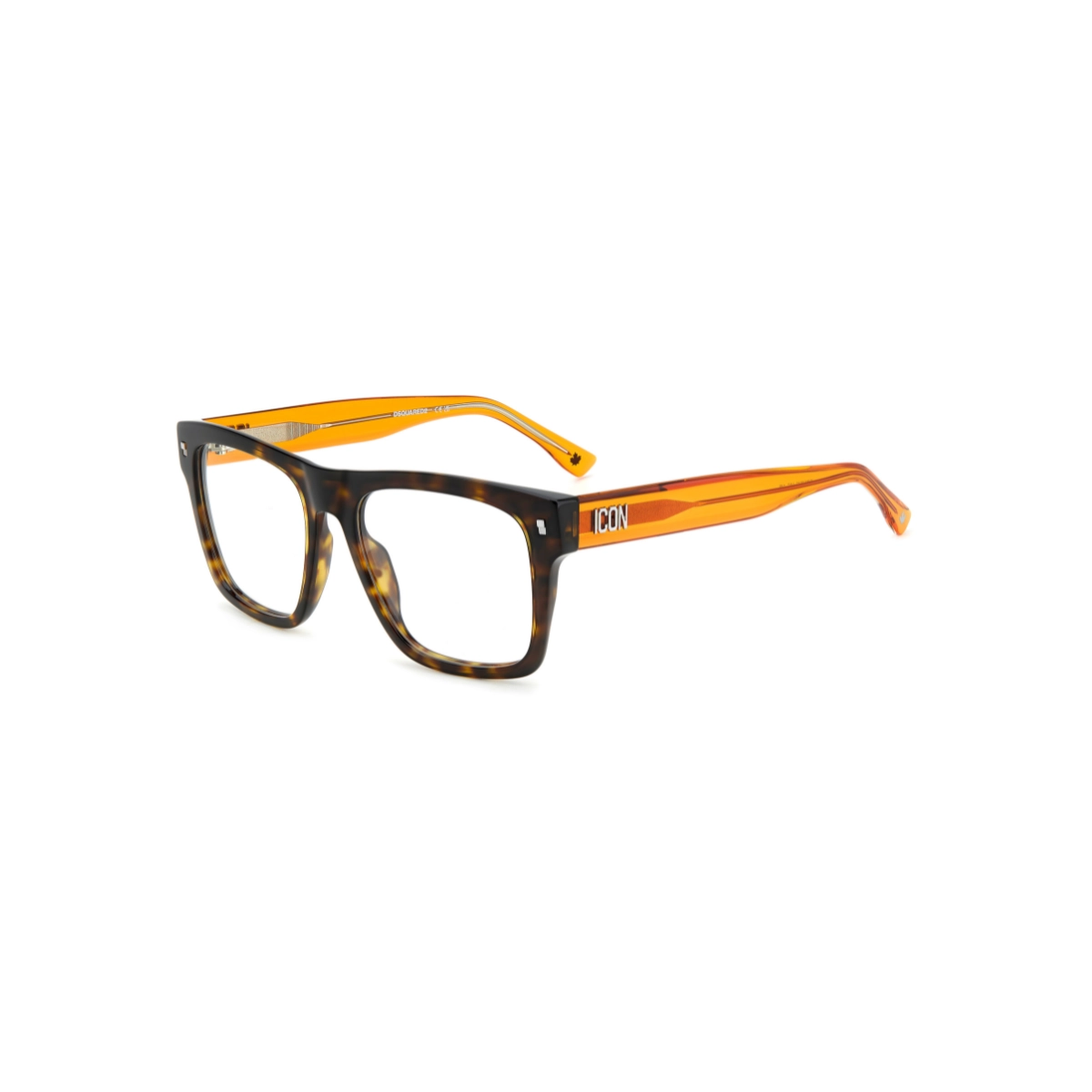 Óculos de Grau Dsquared2 ICON 0018 L9G 5218 Acetato Marrom Mesclado e Laranja