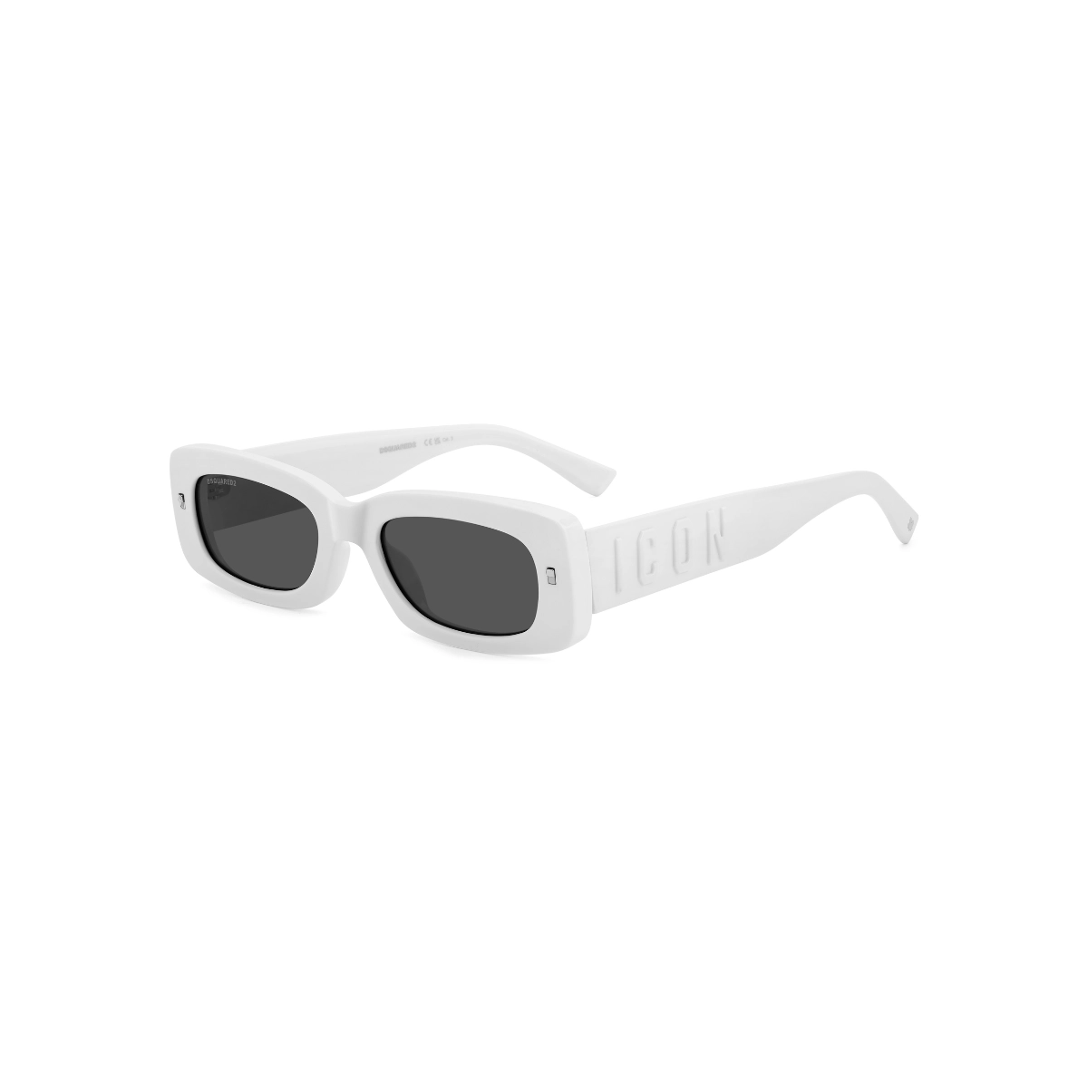 Óculos de Sol Dsquared2 ICON 0020/S VK6 52IR Acetato Branco com lentes na cor Cinza