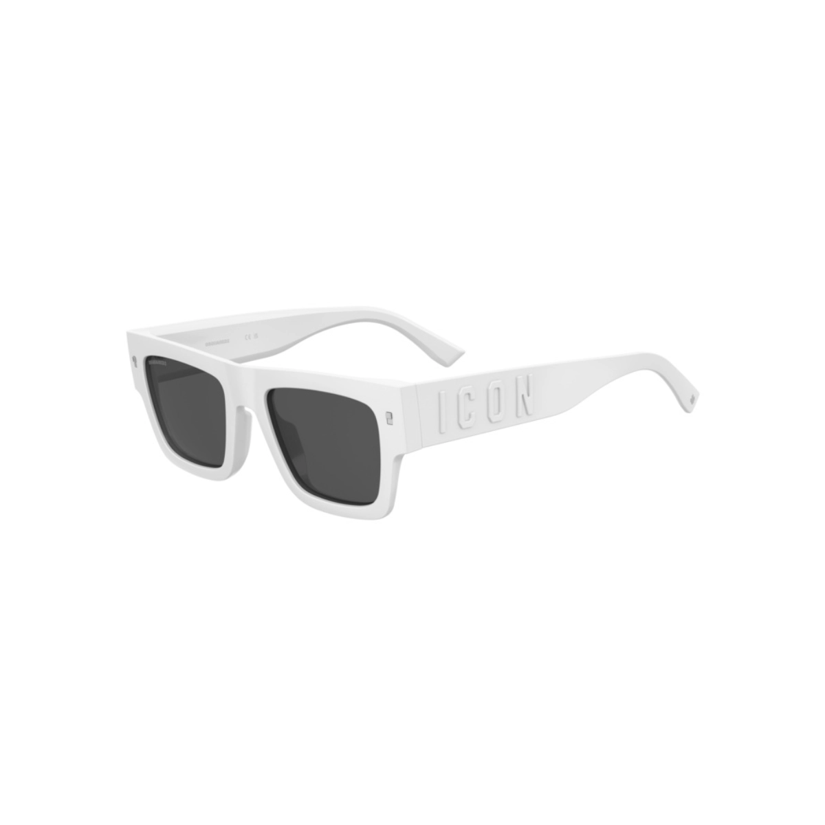 Óculos de Sol Dsquared2 ICON 0021/S VK6 52IR Acetato Branco com lentes na cor Cinza