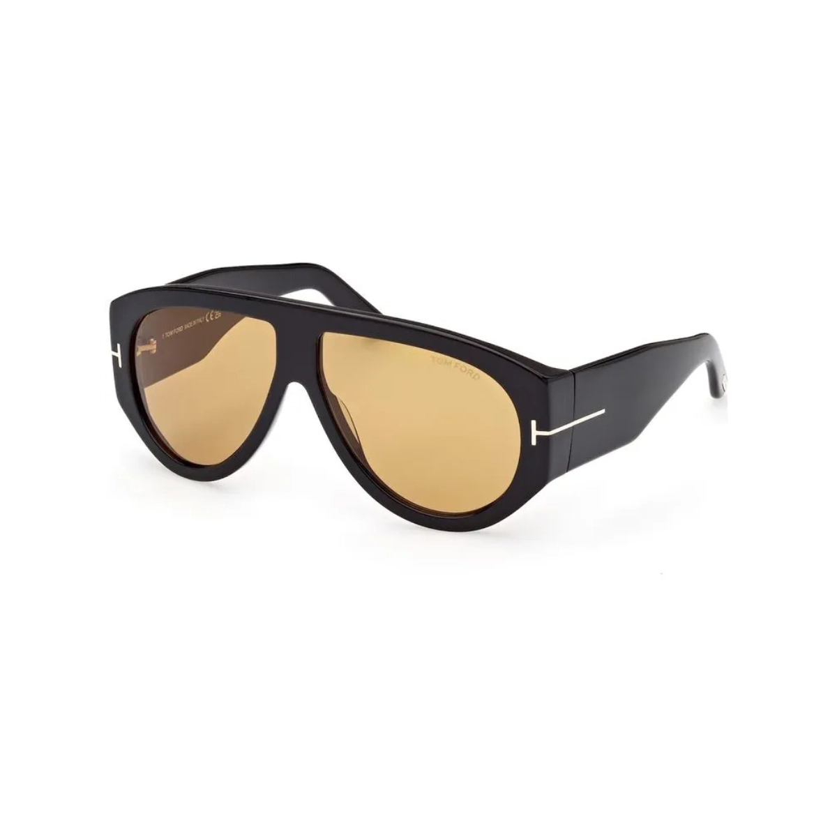 Óculos de Sol Tom Ford FT1044_6001E Acetato Preto com lentes na cor Castanho