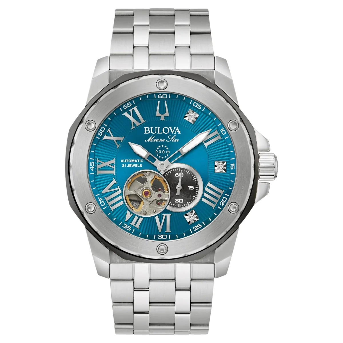 Relógio Bulova Marine Star Marc Anthony Automático - 98D184 Azul