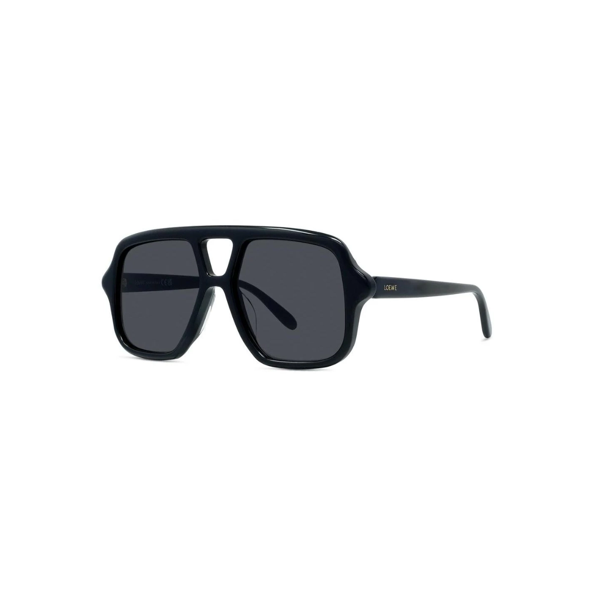 Óculos de Sol Loewe LW40161U_5401A Acetato Preto com lentes na cor Fumê