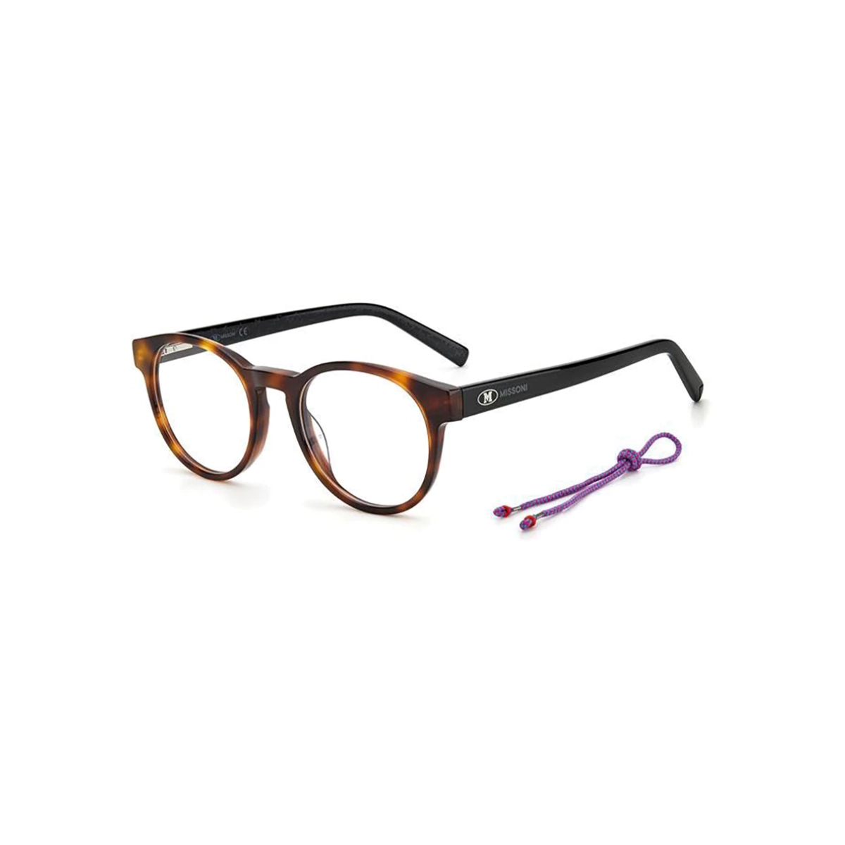 Óculos de Grau M Missoni MMI 0077 581 4819 R Acetato Marrom Mesclado