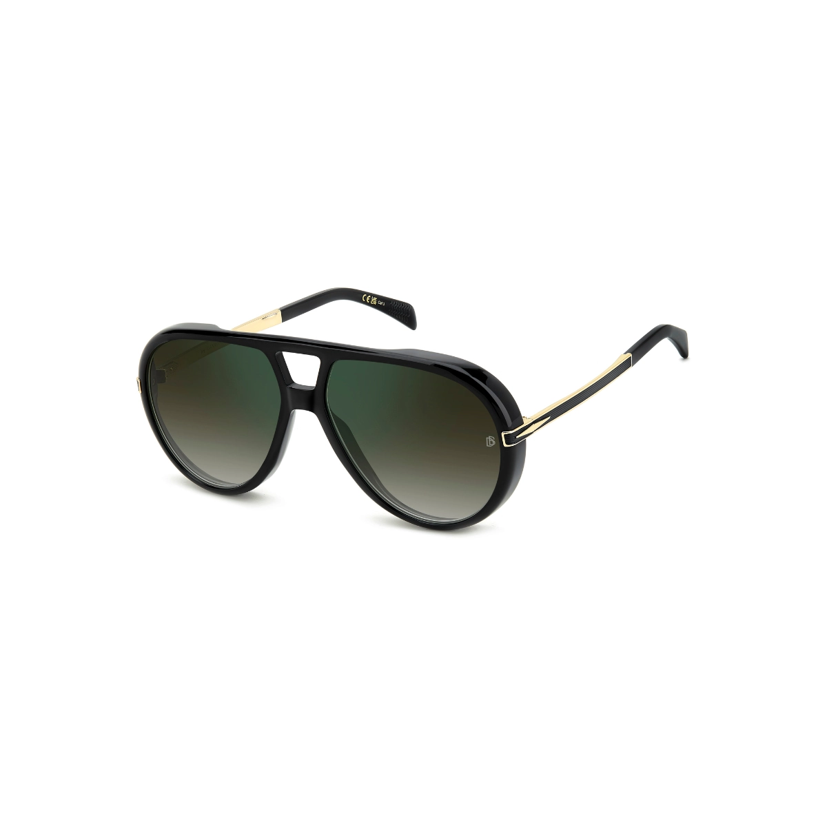 Óculos de Sol David Beckham DB 99/VOYAGER 2M2 61CS S Acetato Preto com lentes na cor Verde