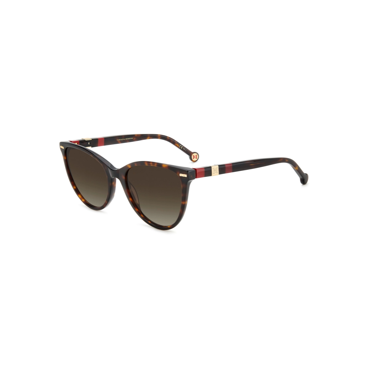 Óculos de Sol Carolina Herrera HER 0107/S O63 57HA Acetato Marrom Mesclado com lentes na cor Marrom Degradê