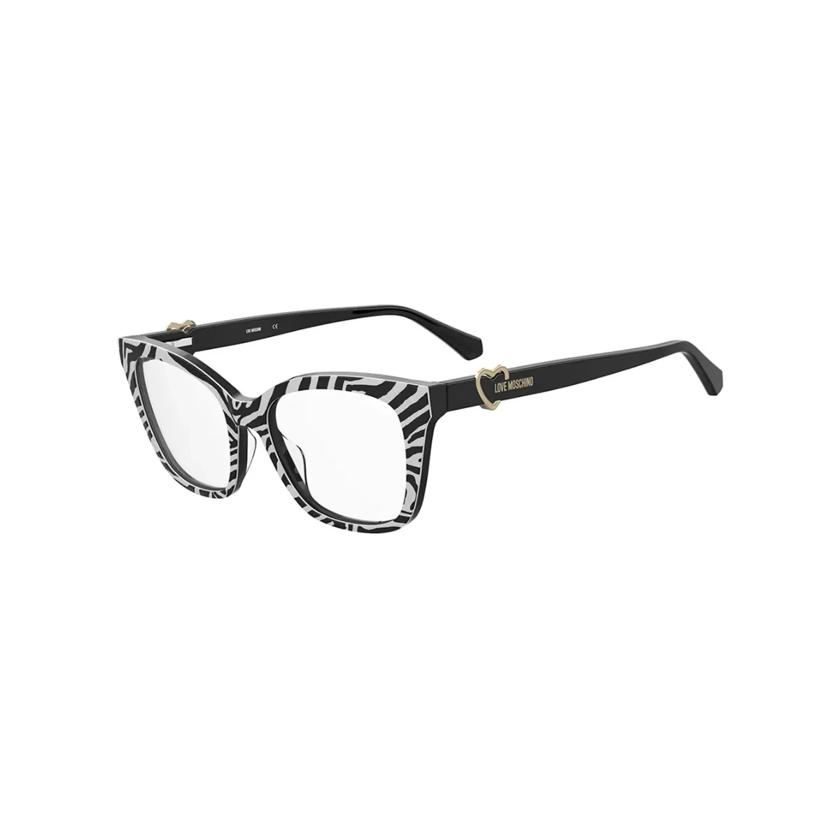 Óculos de Grau Love Moschino MOL621 S37 5217 R Acetato Preto e Branco