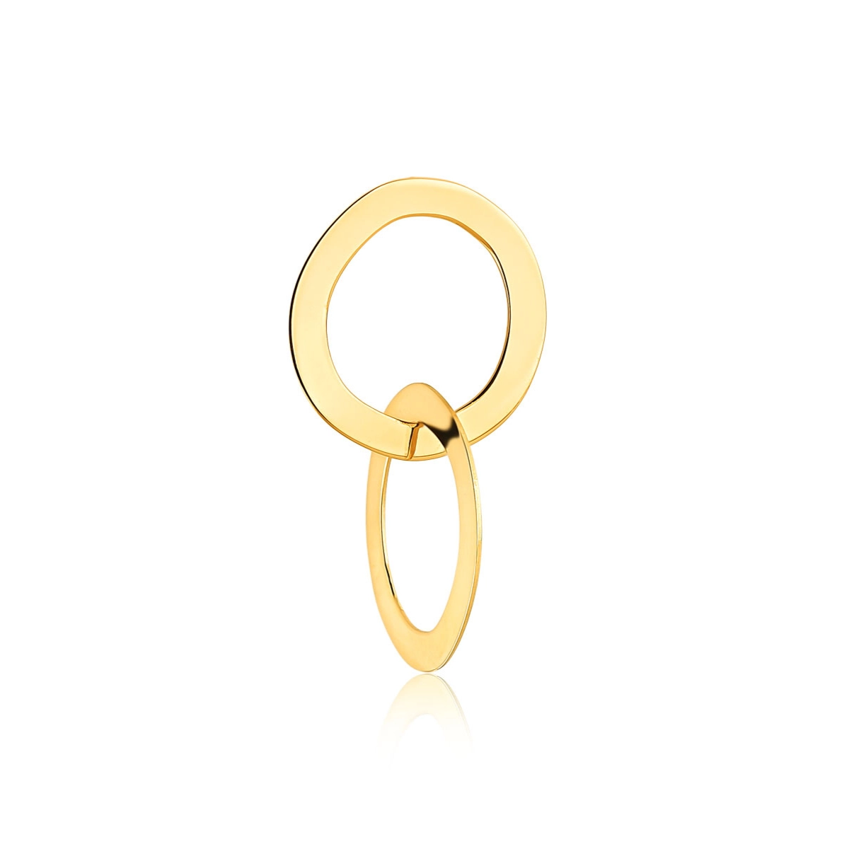 Pingente Slim geométrico ouro 18k círculos vazados interligados